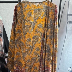 Paisley Print Yellow kimono